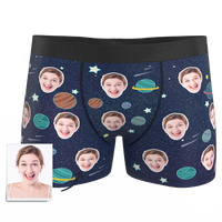 Custom Face Boxer Shorts Galaxy