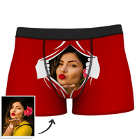 Custom Boxer Shorts Man Face On Tearing