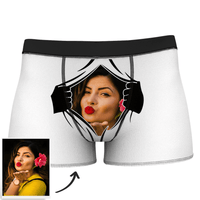 Custom Boxer Shorts Man Face On Tearing