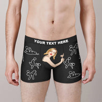 Personalize Face Boxer Custom Sexy Naughty Underwear Valentine's Gifts for Him