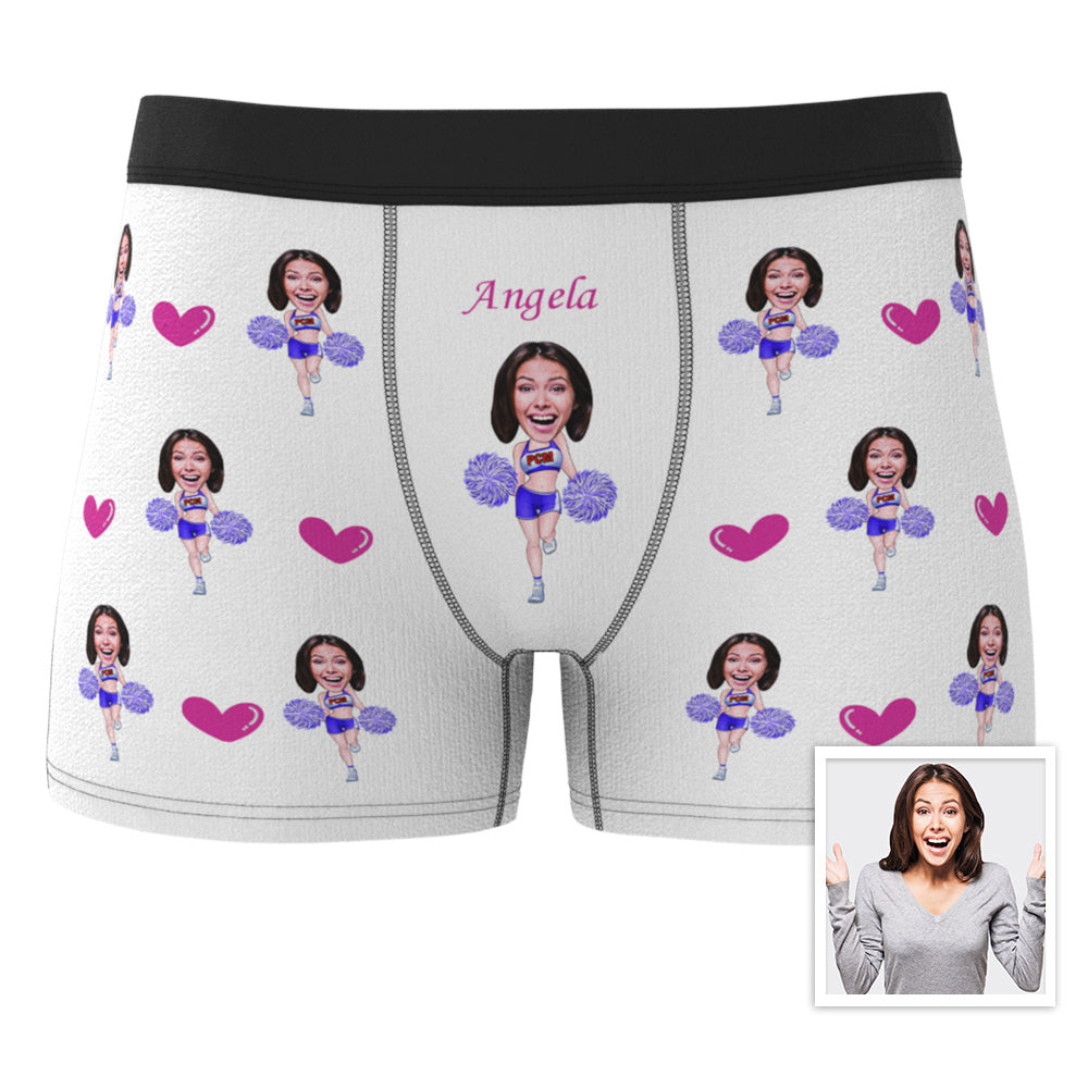 Custom Boxer Briefs Custom Boxer Customized Cheerleading Boxer Custom Face Boxer Personalised MiniMe Boxer