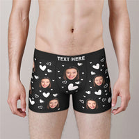 Custom Face Boxers Full of Heart Valentine's Day Gifts For Boyfriend