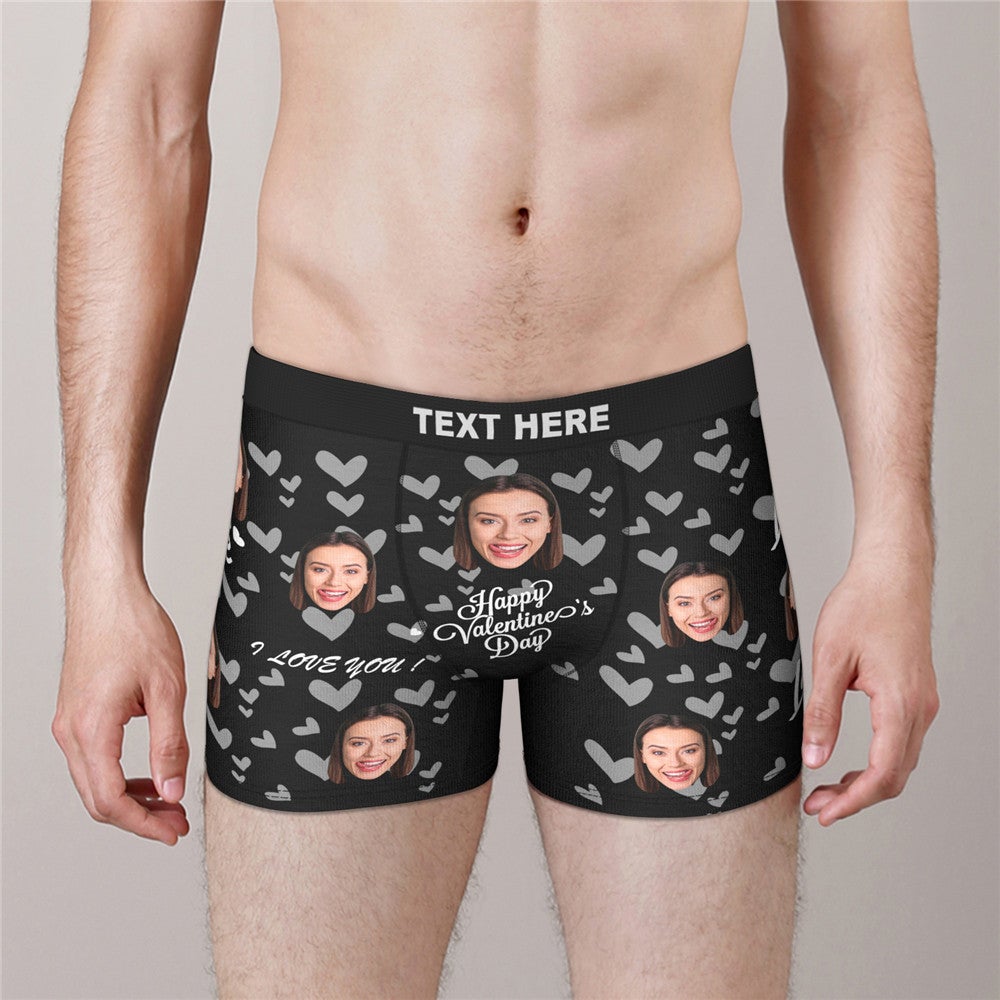 Custom Face Boxers Happy Valentine's Day Gifts For Him