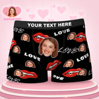 Custom Face Boxers Brief with Love Valentine's Day Gifts