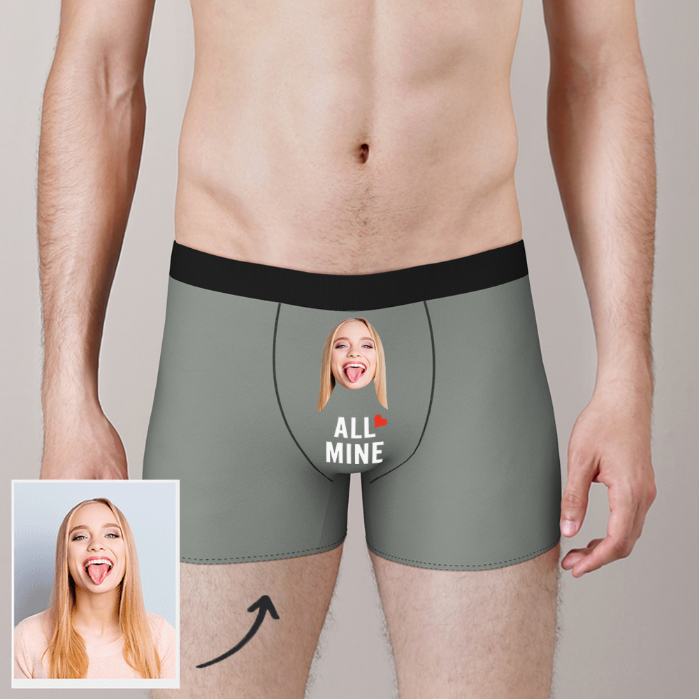 Custom Face Men's Funny Photo Boxer All Mine