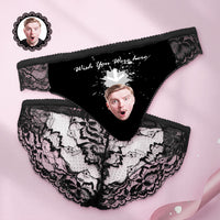 Custom Women Lace Panty Face Sexy Panties - Wish You Were Here