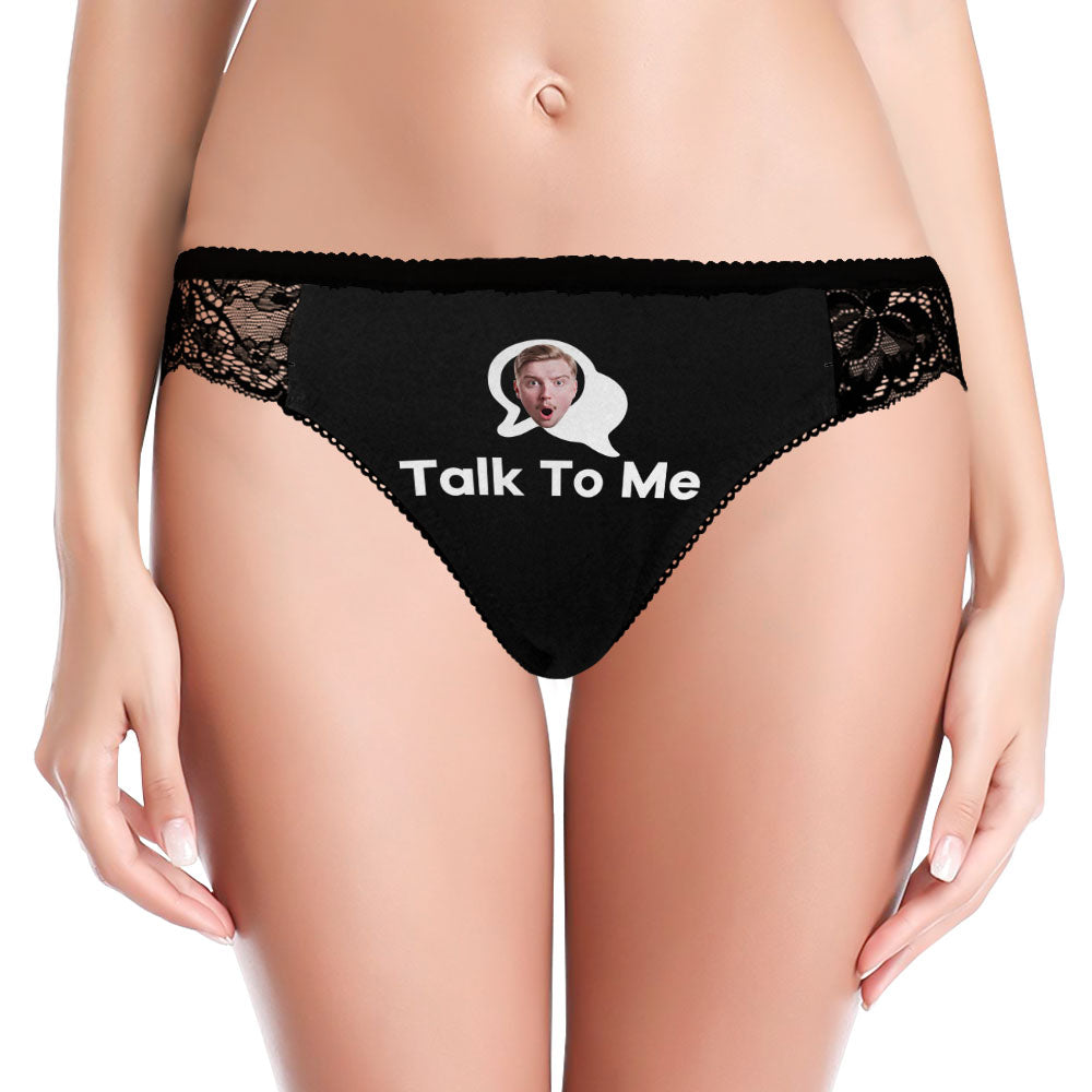 Custom Women Lace Panty Face Sexy Panties Women's Underwear - Talk To Me