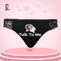 Custom Women Lace Panty Face Sexy Panties Women's Underwear - Talk To Me