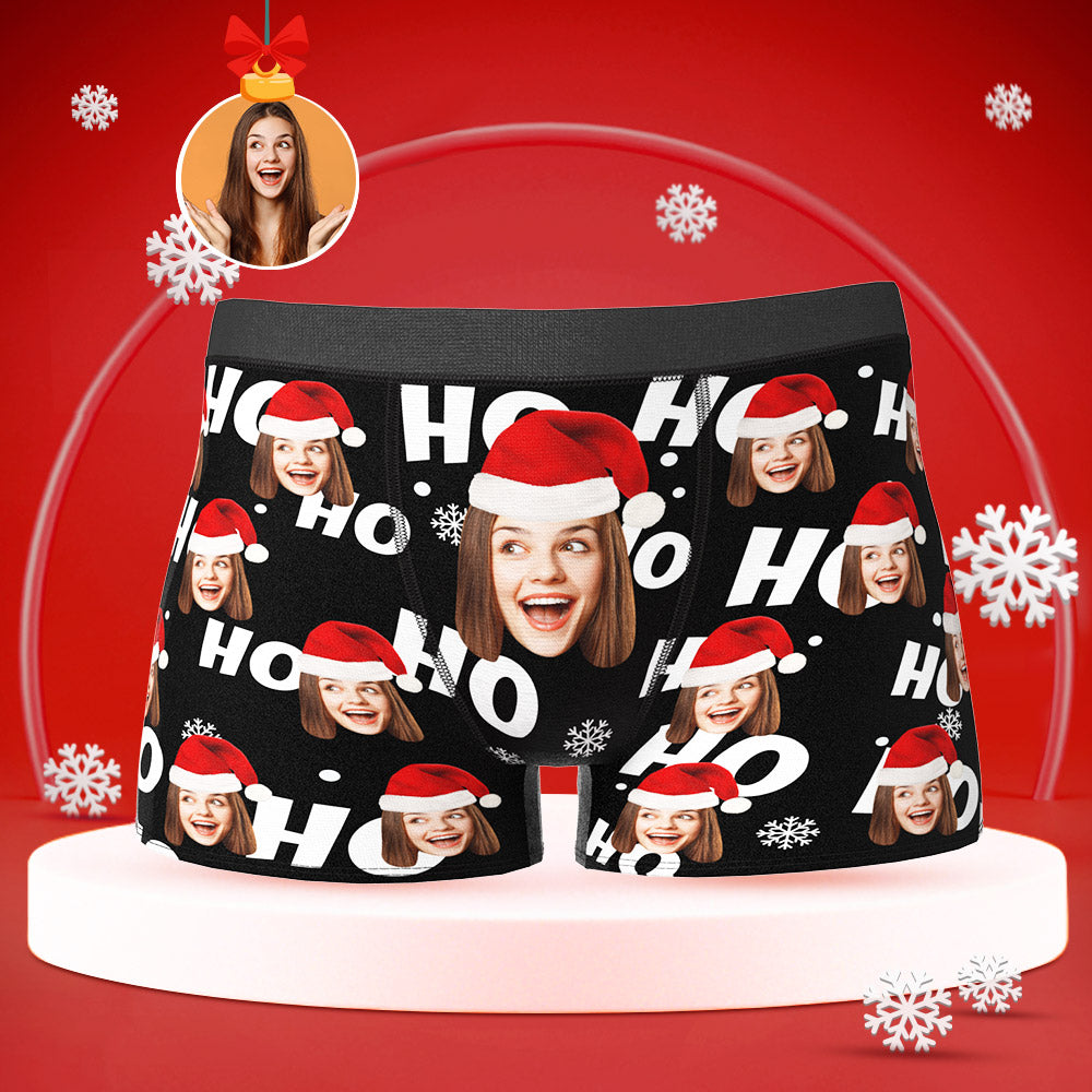 Custom Face Boxers Briefs Personalised Men's Shorts With Girlfriend Photo Christmas Gifts