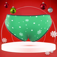 Custom Face Underwear Personalised Women High-Cut Briefs Panties Merry Christmas