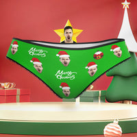 Custom Face Panties Merry Christmas Personalised Face Underwear Christmas Gift for Her