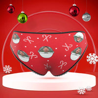 Custom Face Underwear Personalised Women Panties With Photo Christmas Gifts Red