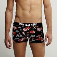 Custom Face Boxers Briefs Personalised Men's Shorts With Photo Santa Snowman Christmas Gifts