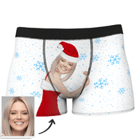 Custom Face Boxers Men's Christmas Face On Body