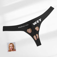 Custom Face Men's Thong - Makes Me Wet Men's Briefs