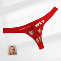 Custom Face Men's Thong - Makes Me Wet Men's Briefs