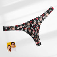 Custom Face Love Men's Thong Lip Print Men's Briefs