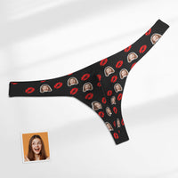 Custom Face Red Lips Men's Thong Kiss Men's Briefs