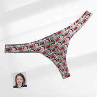 Custom Face Heart Men's Thong Love You Men's Briefs