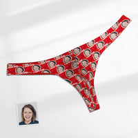 Custom Face Heart Men's Thong Love You Men's Briefs