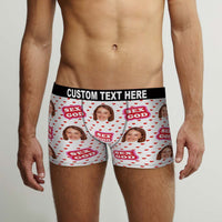 Custom Face Boxers Briefs Personalised Men's Shorts With Photo - Sex God