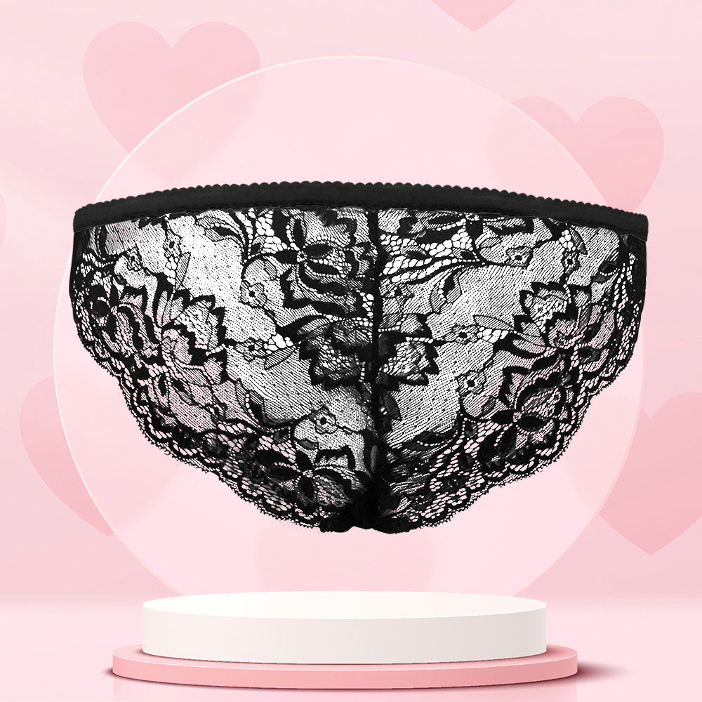 Custom Women Lace Panty I Love Cock Photo Sexy Panties Sweet Gift