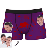 Custom Face Boxer Couple Cardiogram