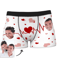 Custom Face Boxer Couple Cardiogram