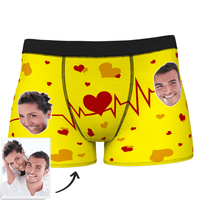 Custom Face Boxer Couple Cardiogram