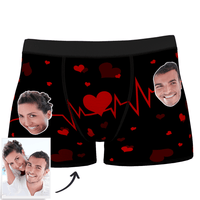 Custom Face Boxer Couple Cardiogram