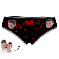 Custom Women's Panties Couple Cardiogram