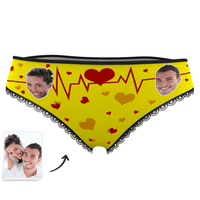 Custom Women's Panties Couple Cardiogram