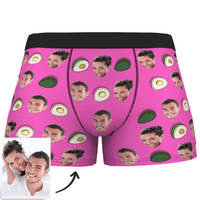 Custom Face Boxer Couple Avocado Theme