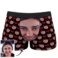 Custom Face Boxer Shorts Love Heart