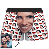 Custom Face Boxer Shorts Love Heart