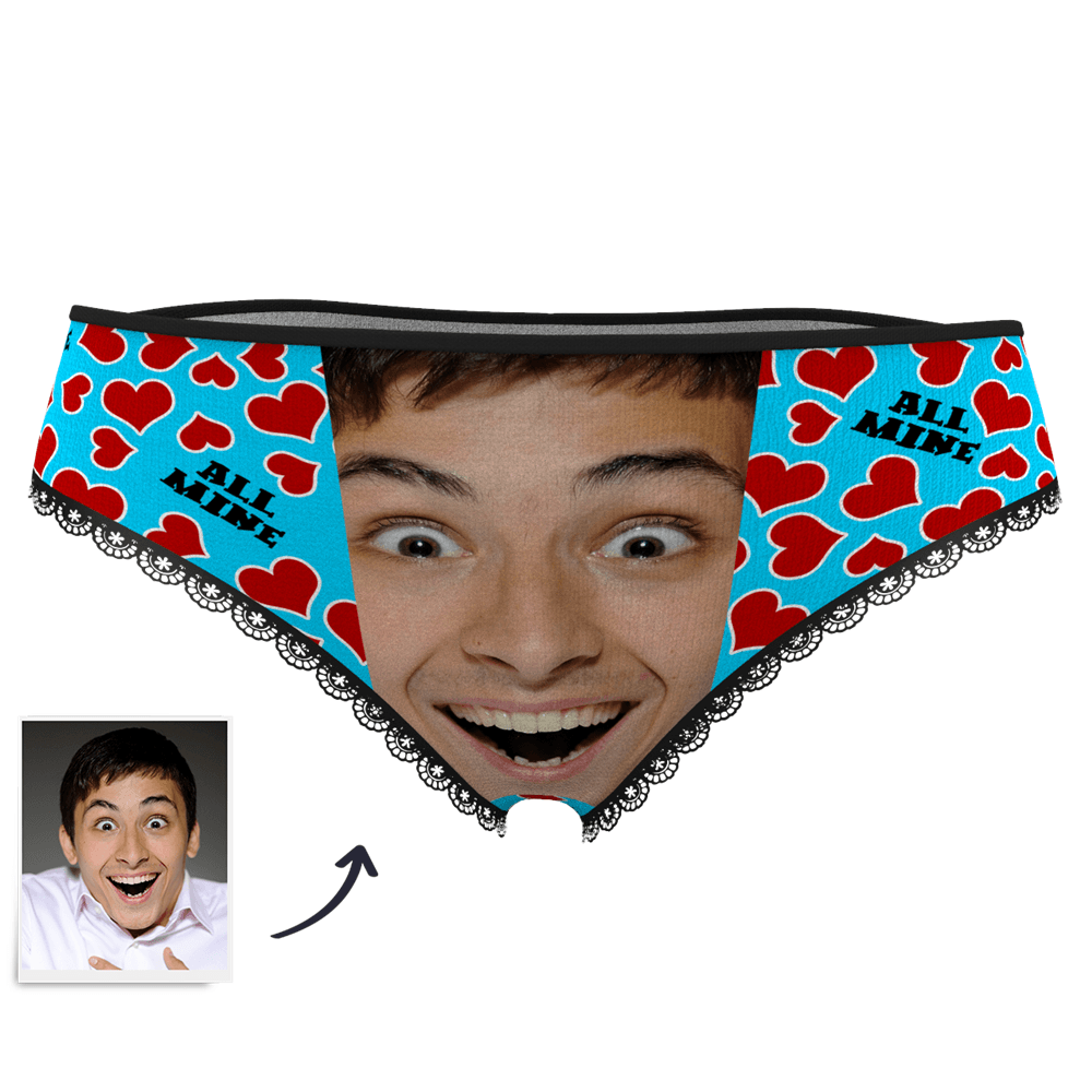 Custom Face Women's Panties All Mine Heart