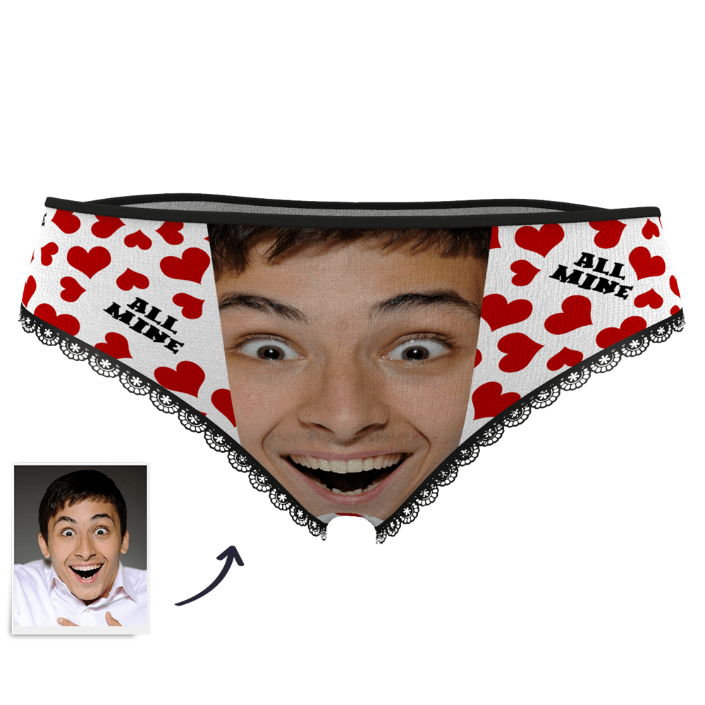 Custom Face Women's Panties All Mine Heart