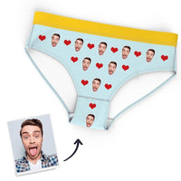 Custom Face Women Panties Heart Underwear