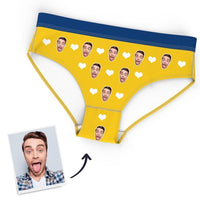 Custom Face Women Panties Heart Underwear