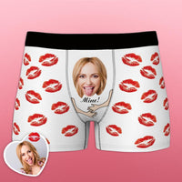 Custom Face Funny Men's Boxer Lip Print