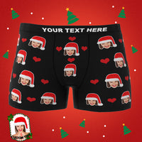 Custom Face Boxer Shorts Heart Gift For Him - Online Preview