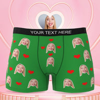 Custom Face Boxer Shorts Heart Gift For Him - Online Preview