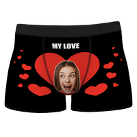 Men Underwear Custom Face And Name On Boxer Shorts