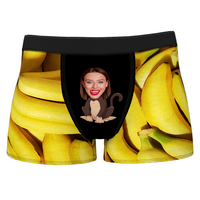 Custom Men Face Boxer - Banana