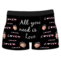 Custom Men Face Boxer - Love