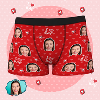 Custom Face Boxer Shorts - I LOVE BAE