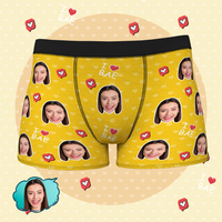 Custom Face Boxer Shorts - I LOVE BAE