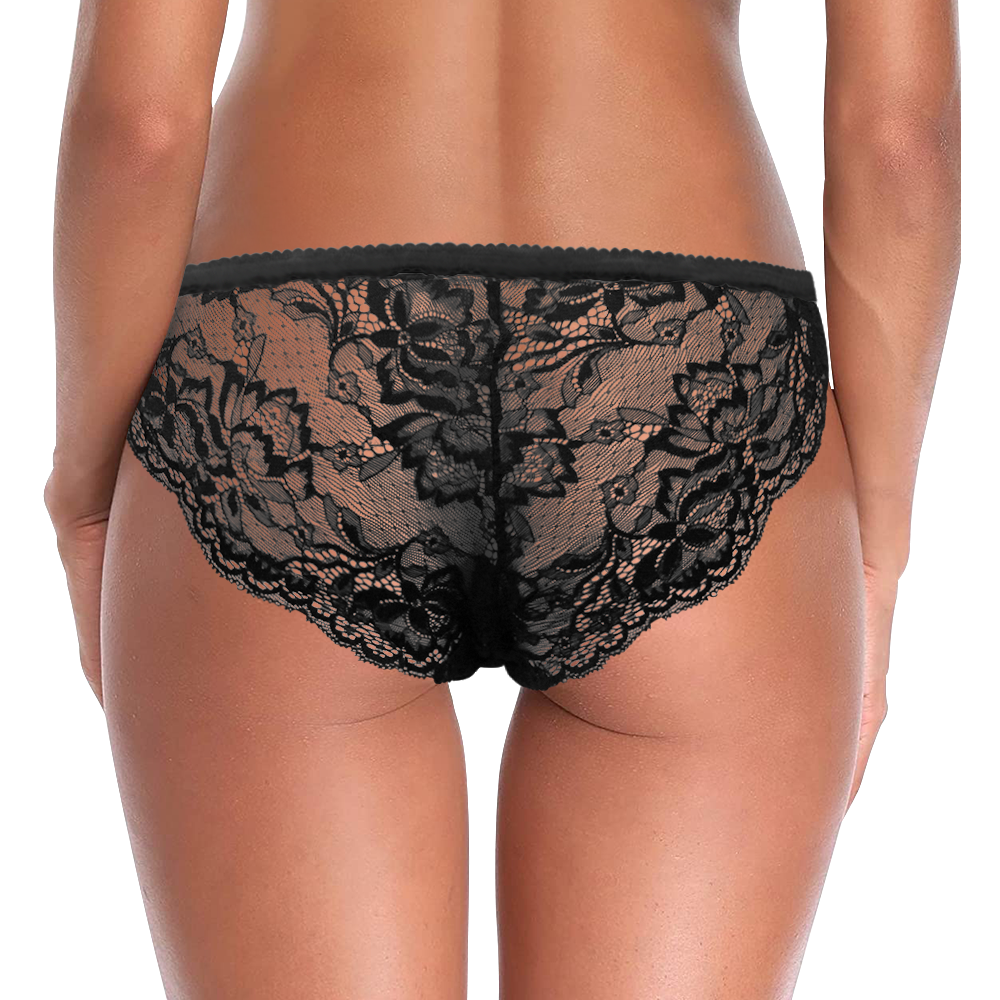 Custom Women Lace Panty Sexy Transparent Panties - I Love U