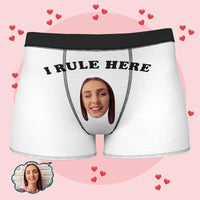 Custom Funny Photo Underware Classical Men Boxer Sexy Girl Face on Boxer Gift for Husband