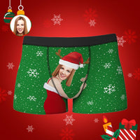 Custom Girlfriend Face Boxers Shorts Personalised Photo Underwear Christmas Gift for Men